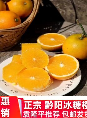 袁隆平推介正宗湖南洪江黔阳冰糖橙高山果园种植怀化果本源冰糖柑