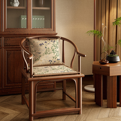 红木沙发坐垫实木家具中式太师圈椅中式椅子木椅茶桌椅垫坐垫定制