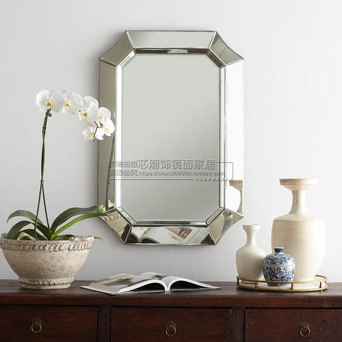 欧式简约软装餐边镜定制壁炉