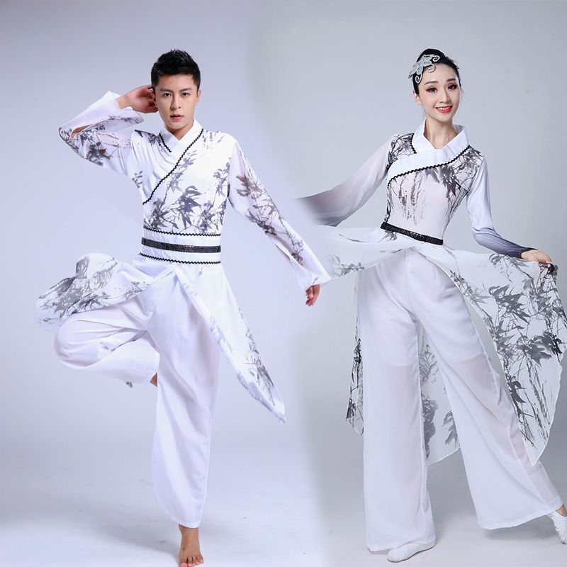 新款汉服男女孙科竹叶舞