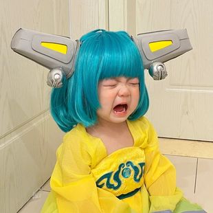 送假发王者荣耀cos蔡文姬儿童原皮天籁弦音连衣裙儿童演出服汉服