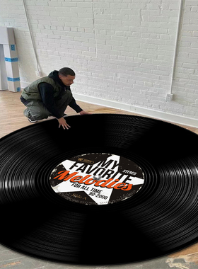 黑胶唱片电鼓地毯爵士鼓录音室摇滚隔音降噪圆鼓垫架子鼓防滑地垫