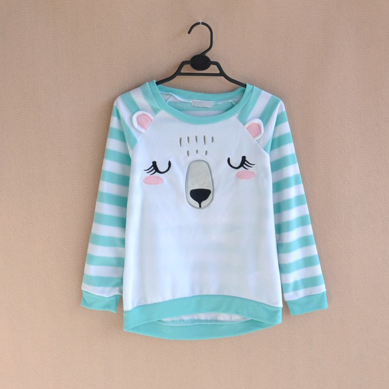 女童家居服摇粒绒卡通上衣睡衣