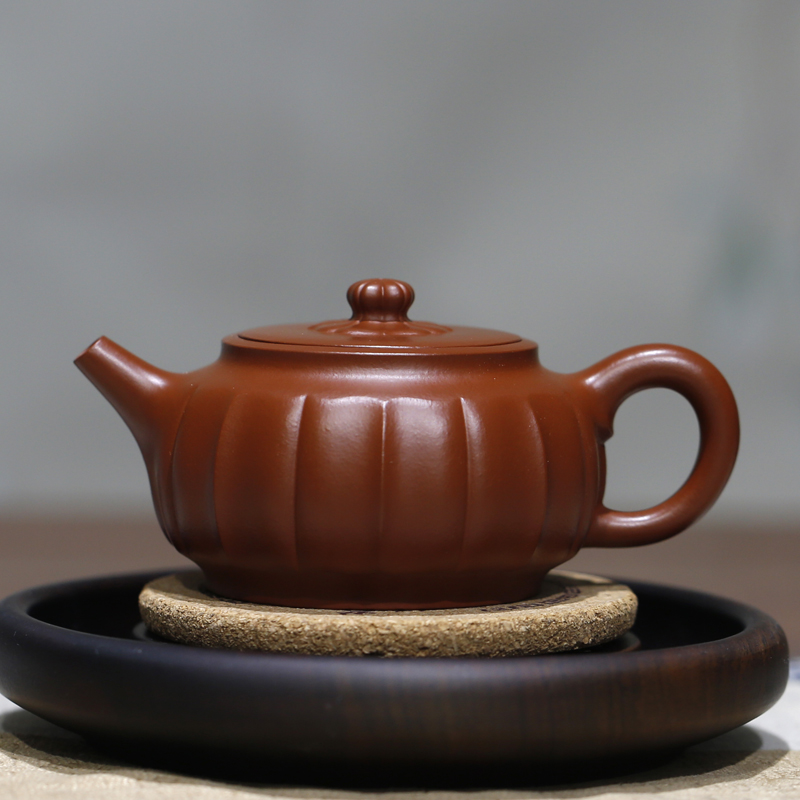 凌波仙子高工汤宣武纯全手工原矿珍藏大红袍筋纹器正宗宜兴紫砂壶