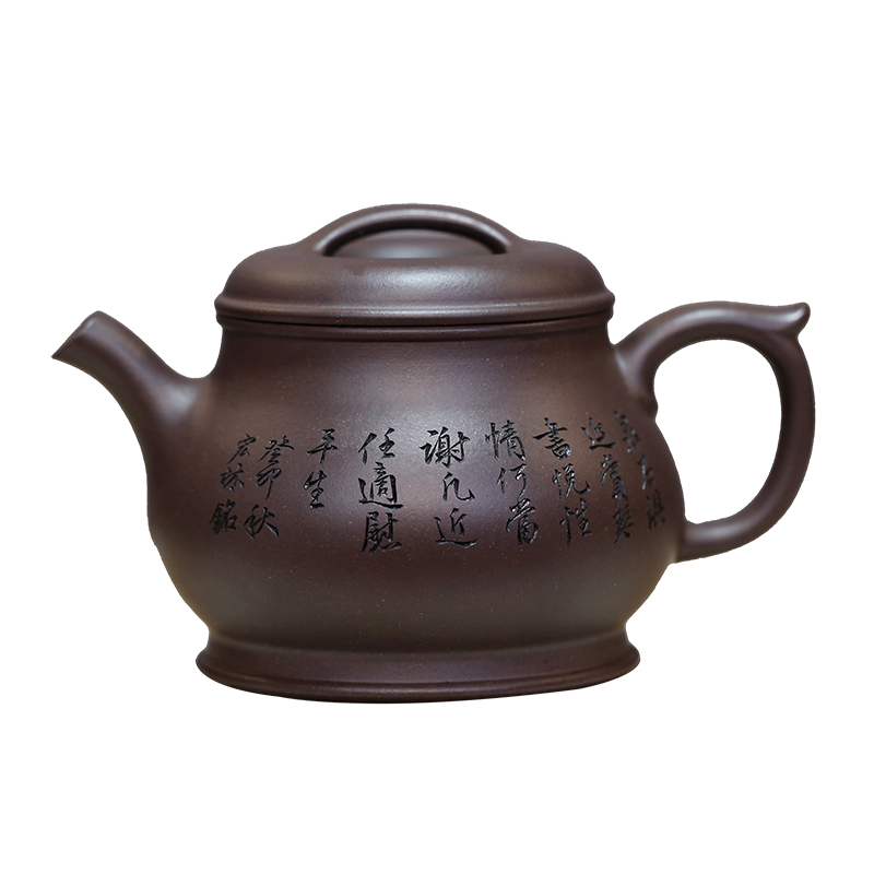 张义制陶全手工珍藏天青泥刻绘