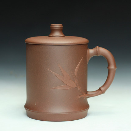 竹节杯 原矿珍藏紫泥 全手工 宜兴紫砂 珍藏品 紫砂杯