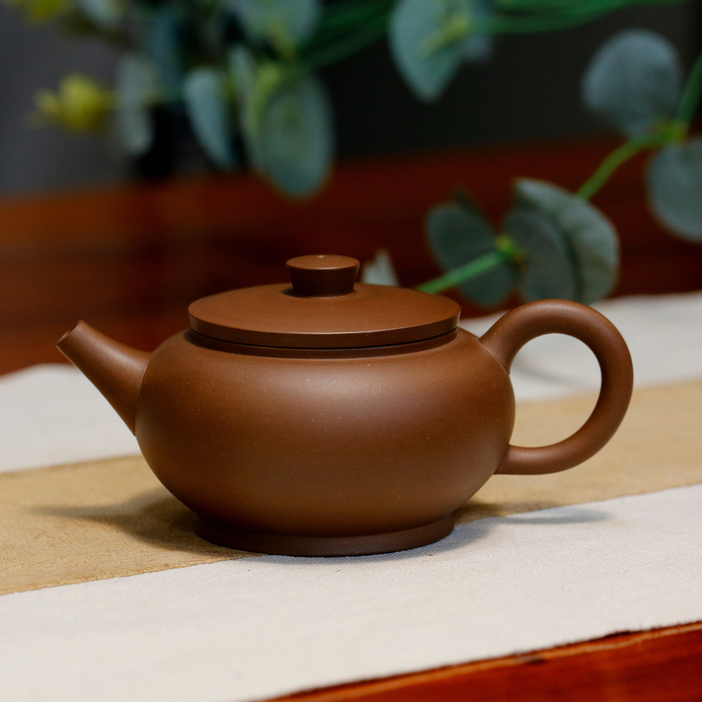 文峰水平笑樱仿古汉韵扁古正宗宜兴紫砂壶中式茶器原矿底槽清紫泥