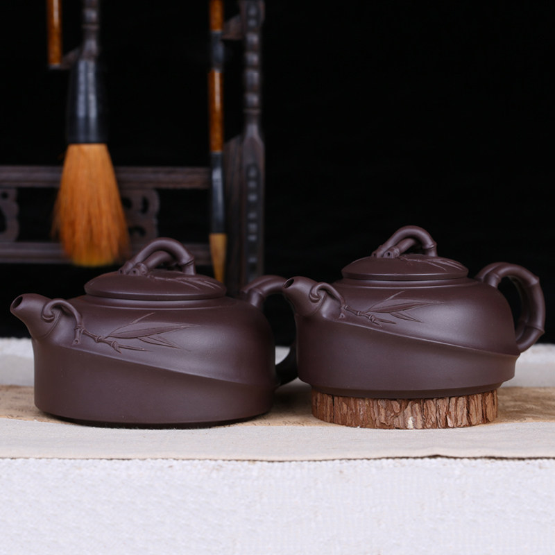 劲竹朱可心爱徒宜兴紫砂名家孔祥生全手工原矿紫泥精品宜兴紫砂壶