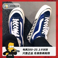 Vans, ретро военно-морские низкие шахматы, кроссовки подходит для мужчин и женщин, 36