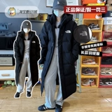 The north face, бархатный ветрозащитный длинный пуховик, утиный пух, длина макси