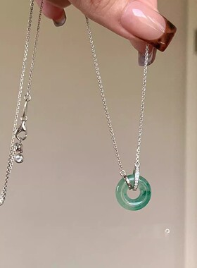 S925纯银新中式平安扣项链高级感