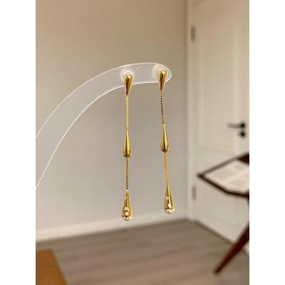 老友记瑞秋同款金色水滴耳环独特