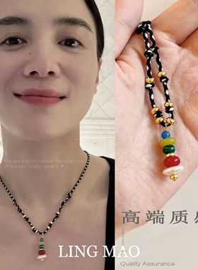 宋佳同款玛尼堆项链百搭小众设计