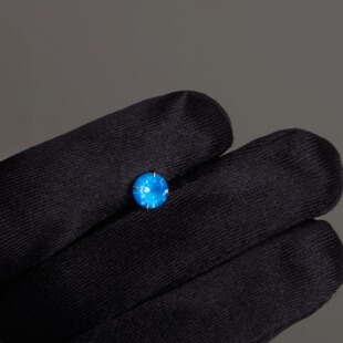 S925纯银磨砂深蓝闪钻耳钉夏日显白耳骨钉简约百搭高级养耳洞耳饰