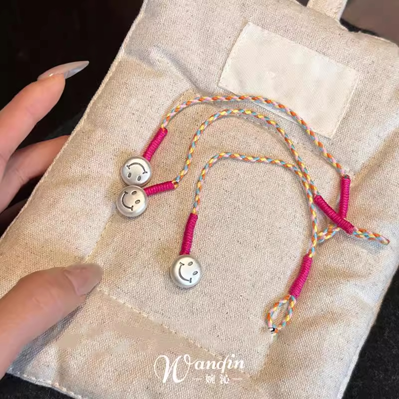 笑脸编绳手链女ins小众独特设计