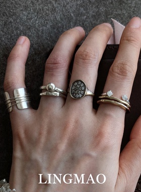 vintage中古戒指高级感轻奢小众