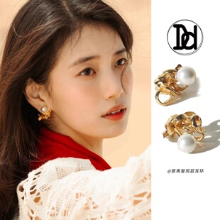 许愿吧精灵女主裴秀智同款 港风几何耳钉秋冬百搭耳饰 耳环女新爆款