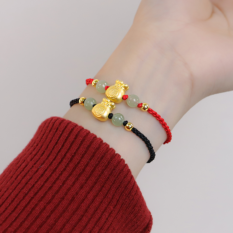 925纯银福袋红手绳女轻奢