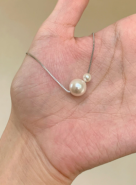 S925纯银简约高级感百搭珍珠项链