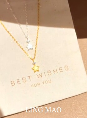 金色五角星项链高级感轻奢百搭女