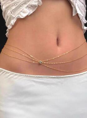 可调节性感辣妹腰链纯欲腰带配饰