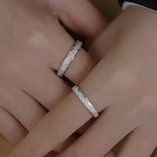 925纯银满天星戒指女ins小众设计感高级时尚 情侣对戒一对信物 个性