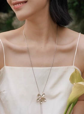 千代兰花朵项链女高级感轻奢小众