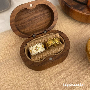 中古vintage镂空太阳花戒指复古小众设计感食指戒轻奢时尚 指环女