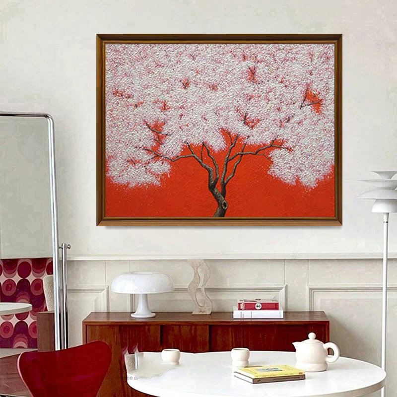 原创|《发财树》油画客厅纯手绘
