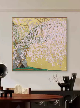 BT|《樱花树》纯手绘客厅绘油画