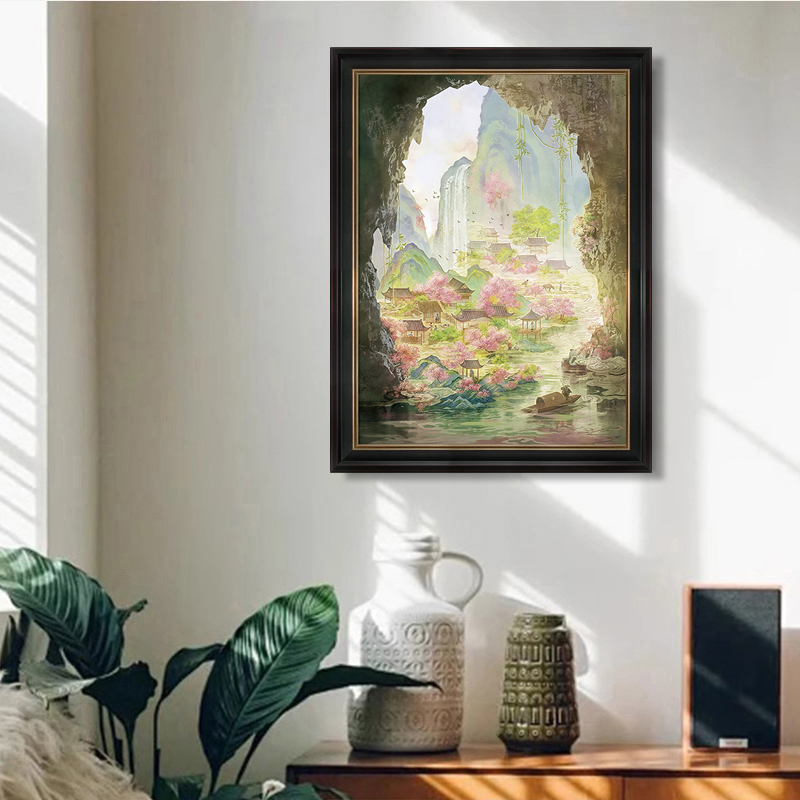 原創|《世外桃源》中古手繪油畫