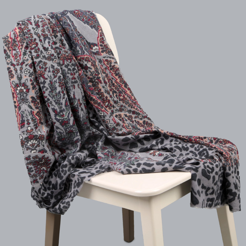 民族风围巾披肩青年保暖长方形柔软少数民族传统针织工艺水煮羊毛