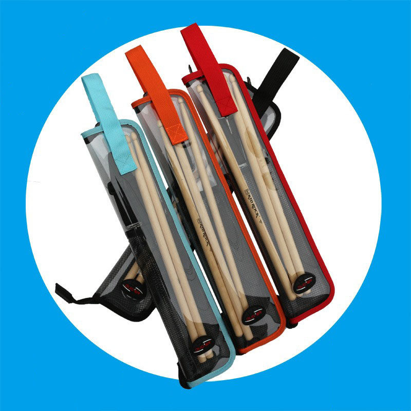 架子鼓鼓棒包鼓槌袋鼓锤套透明彩色可背可提儿童小架子鼓棒袋便携