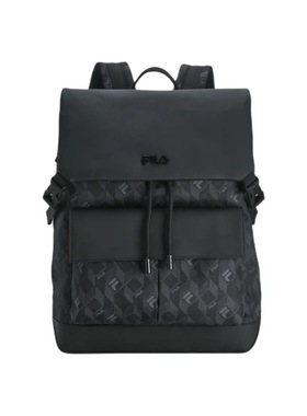 FILA/斐乐超小号时尚休闲大容量织物双肩包 正黑色 F13M428104FBK