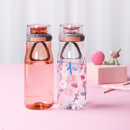 乐扣乐扣lock塑料水杯弹跳盖运动