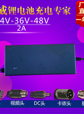 锂电池电动车充电器48V36V60V24V2A72V3A滑板车锂离子哈雷平衡车