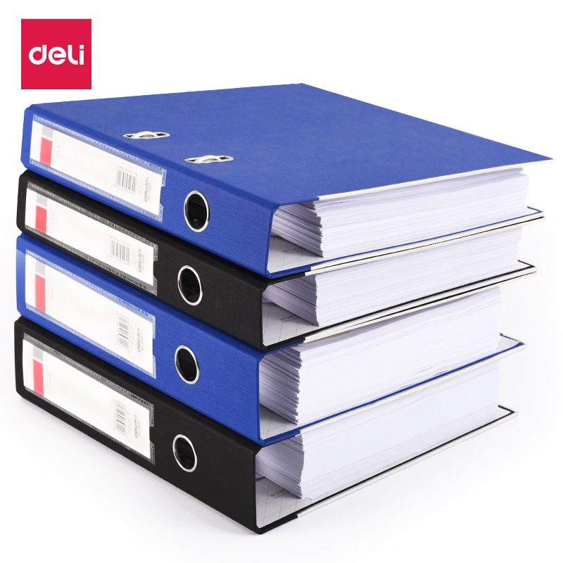 得力A4办公书皮夹透明抽干抽杆夹简历夹学生