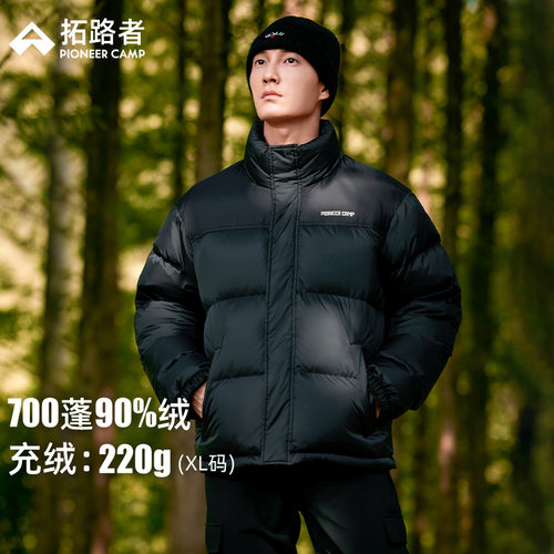 700高蓬加厚90绒御寒羽绒服立领