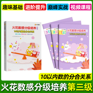 官方正版 火花数感分级培养第三级 10以内数的分合关系 火花思维研发中心编 幼小衔接入学准备数学启蒙书思维开发 清华大学出版社