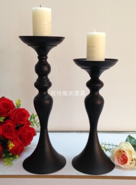 酒店婚庆道具铁艺美人鱼烛台简约北欧西餐桌浪漫蜡烛台摆件8205