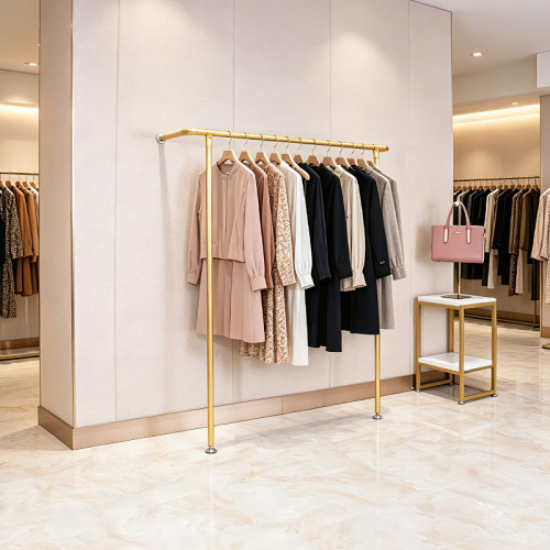服装不锈钢烤漆黑白玫瑰金展示架