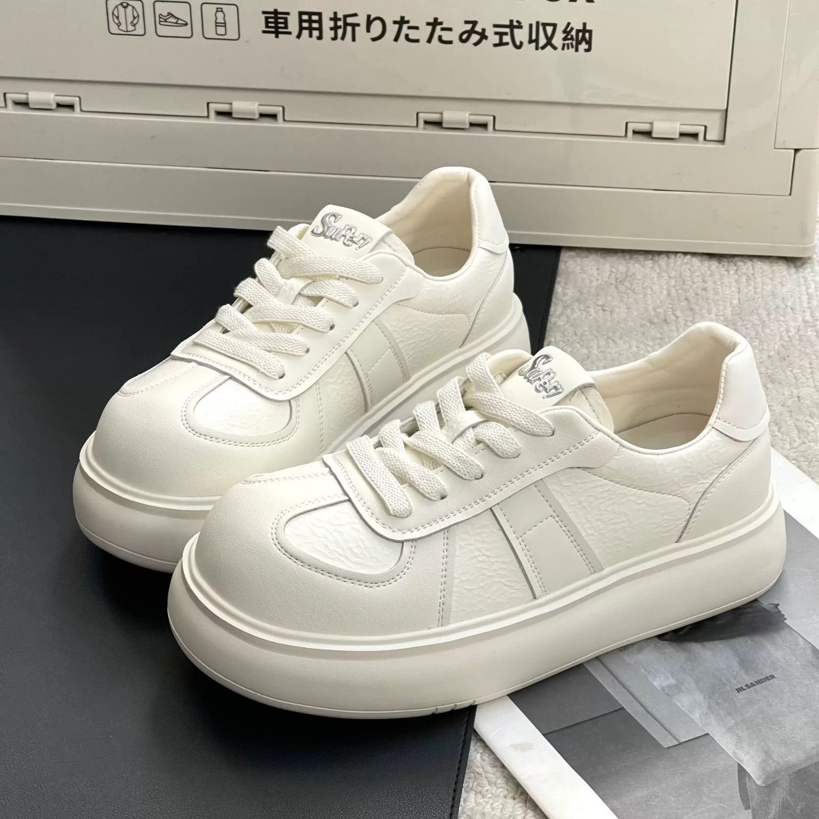 丑萌厚底小白鞋女面包鞋春季新款