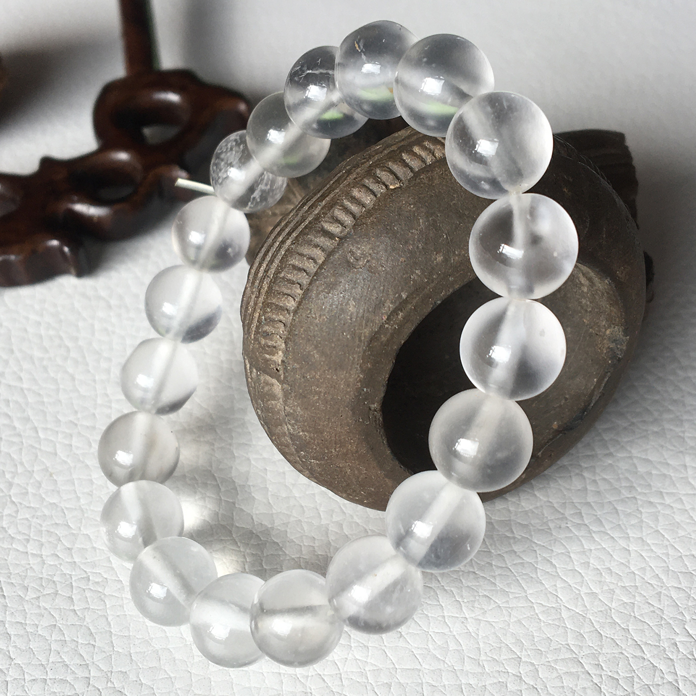 瑕疵亏本清仓水沫玉珠子手串