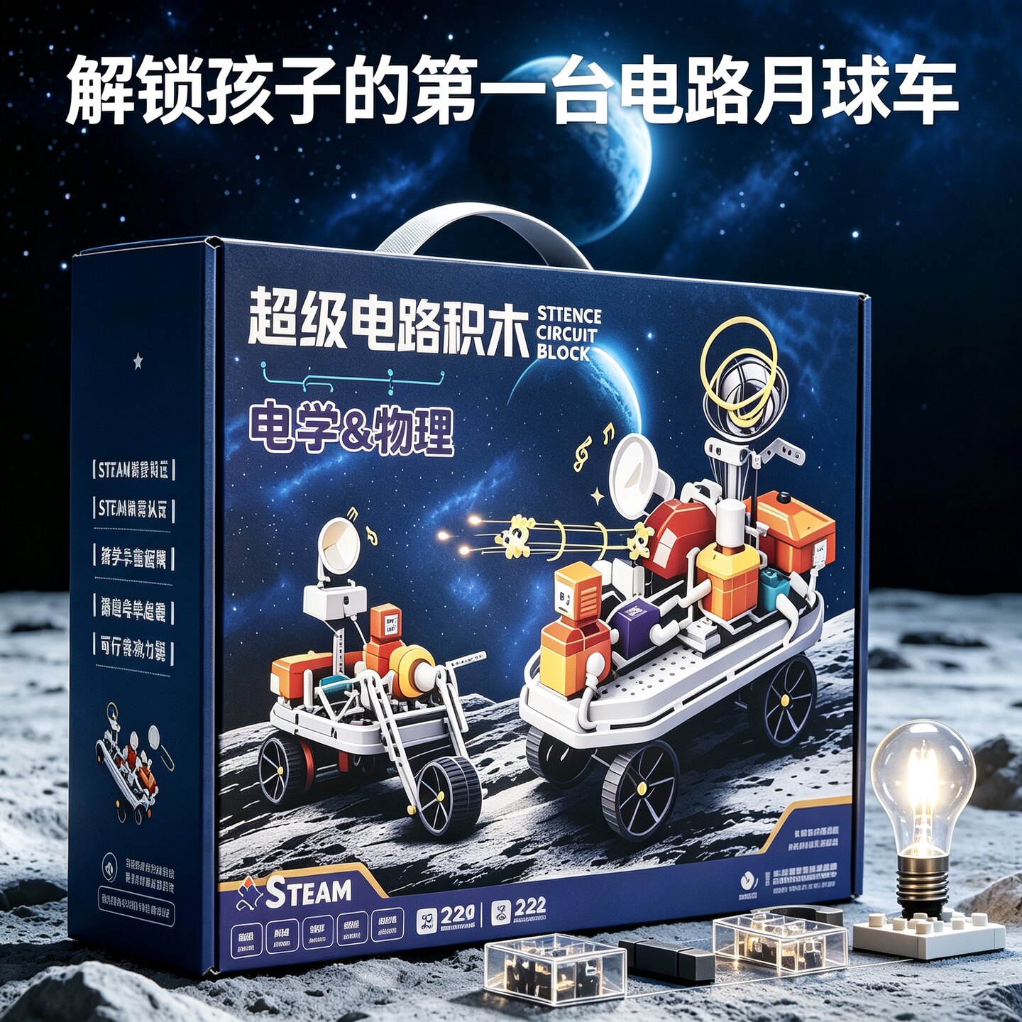 物理电子积木电路拼装男孩礼物图片