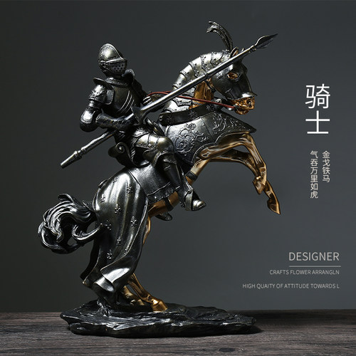 欧式办公室装饰骑士摆件