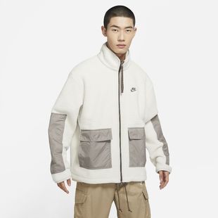 NiKE/耐克 刺绣Logo拉链立领摇粒绒宽松加绒夹克外套 DV8183-072