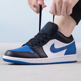 LOW 140 AIR 男子低帮复古篮球鞋 553558 黑蓝白脚趾 JORDAN AJ1