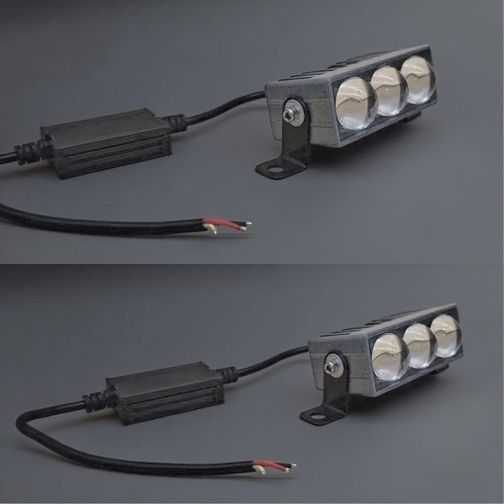 汽车中网激光炮LED外置超亮改装货车通用电动车射灯防水大功率