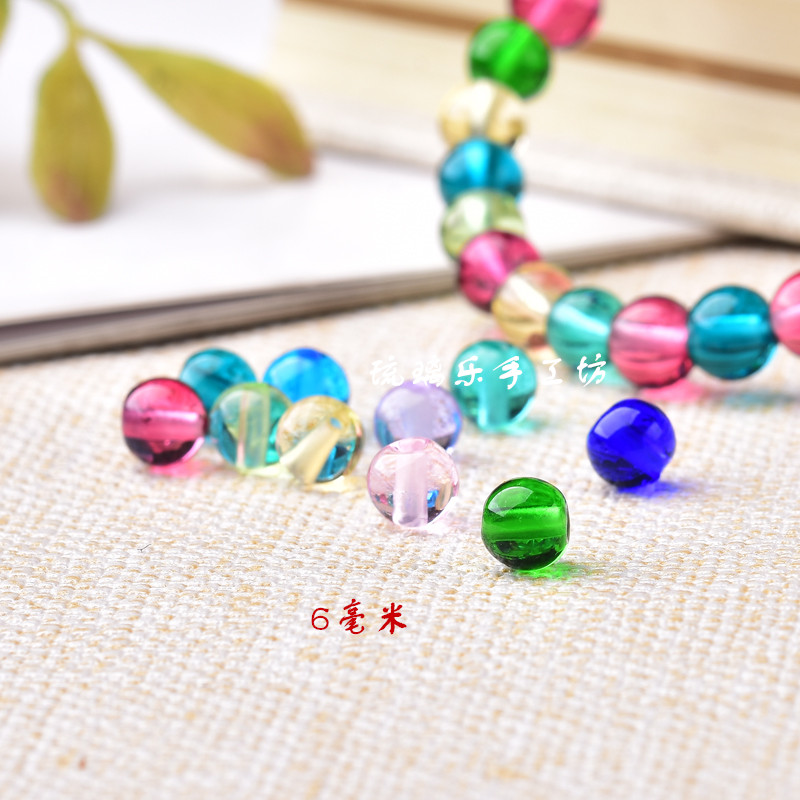 diy碧玺琉璃耳坠发簪编织散珠