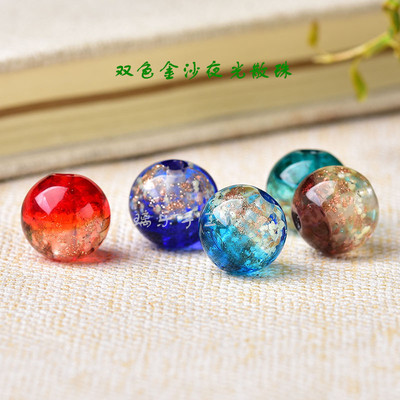 diy夜光项链发簪红绳编织散珠